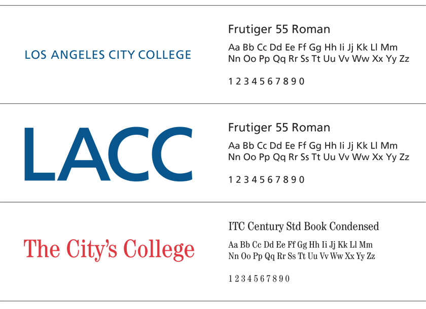 Image of Different Kind of LACC Fonts