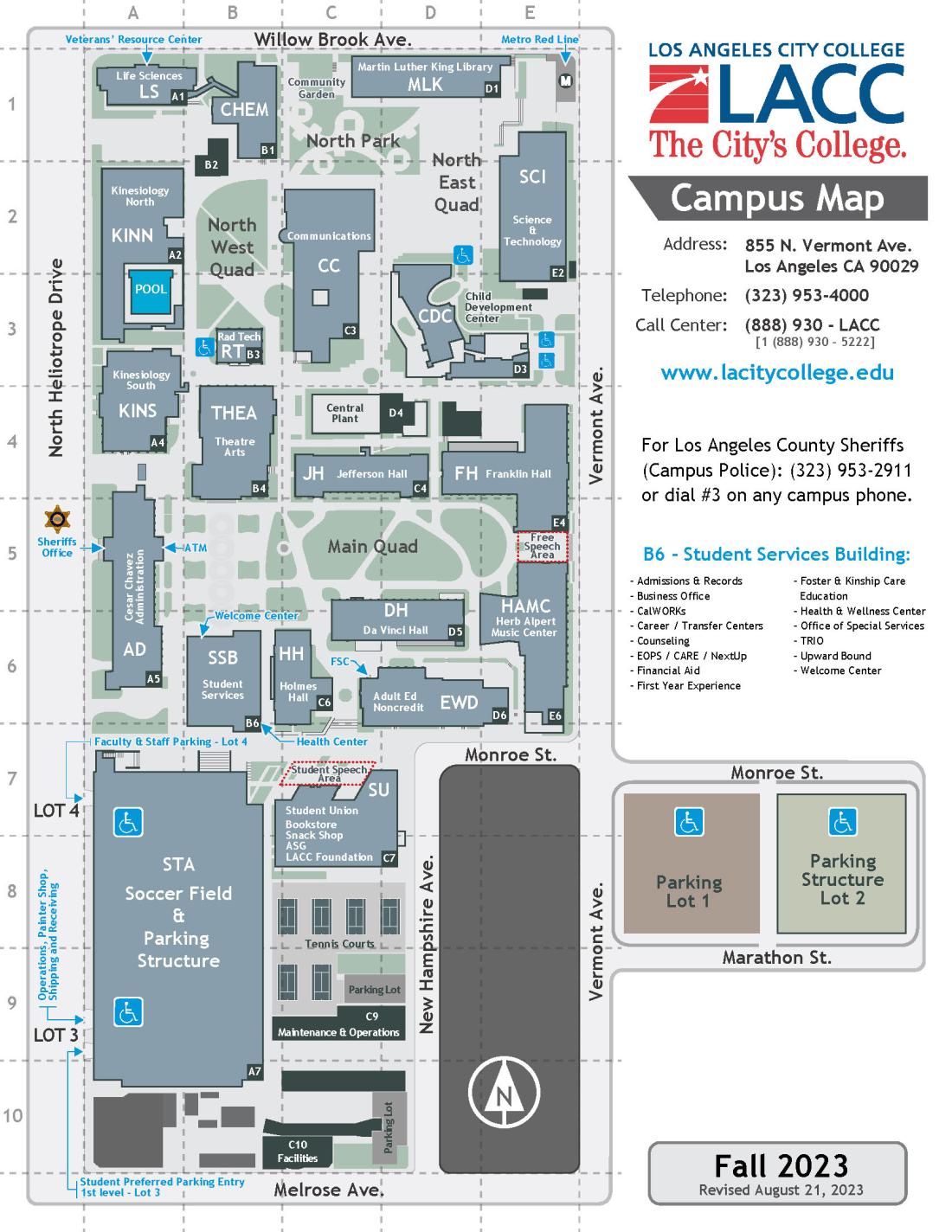 Map and Parking LACC