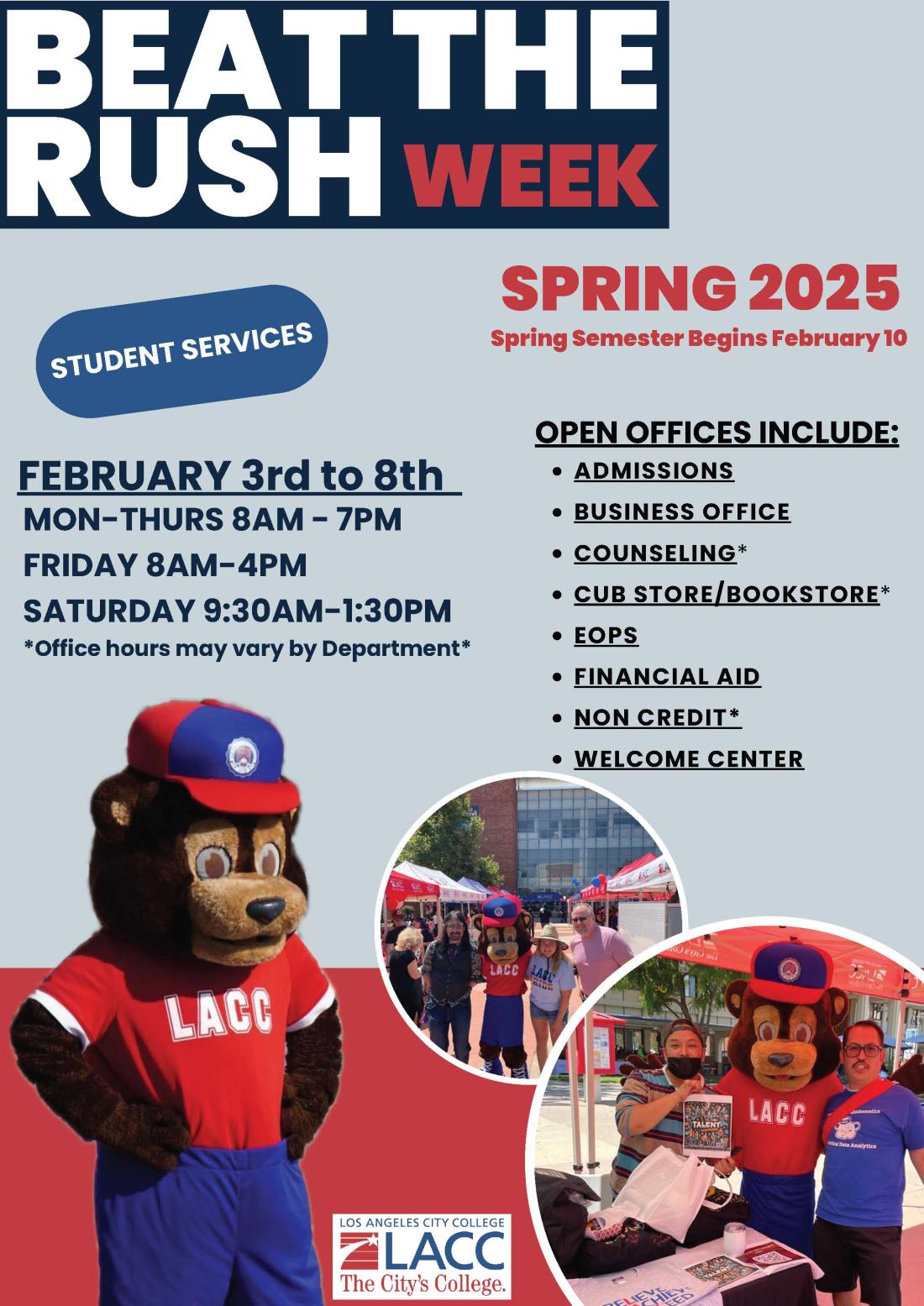 Beat the Rush flyer 2025